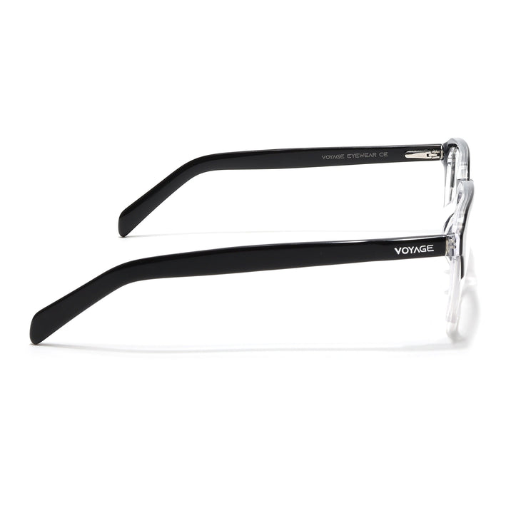 Voyage Select Black & Transparent Square Eyeglasses for Men & Women - SLMG6484-C3