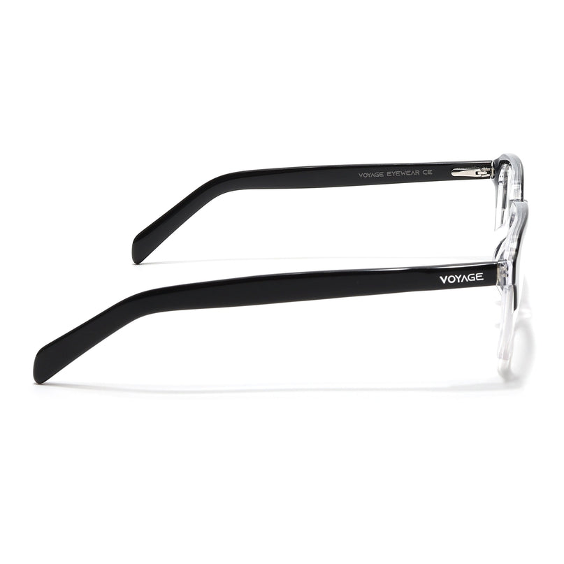 Voyage Select Black & Transparent Square Eyeglasses for Men & Women - SLMG6484-C3
