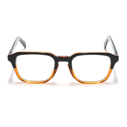 Voyage Select Black & Brown Square Eyeglasses for Men & Women - SLMG6485-C4