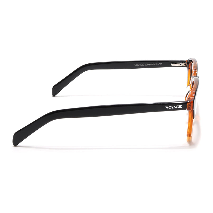 Voyage Select Black & Brown Square Eyeglasses for Men & Women - SLMG6485-C4