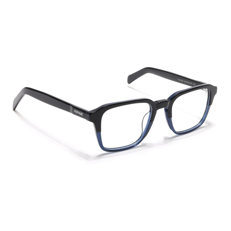 Voyage Select Black & Blue Square Eyeglasses for Men & Women - SLMG6486-C5