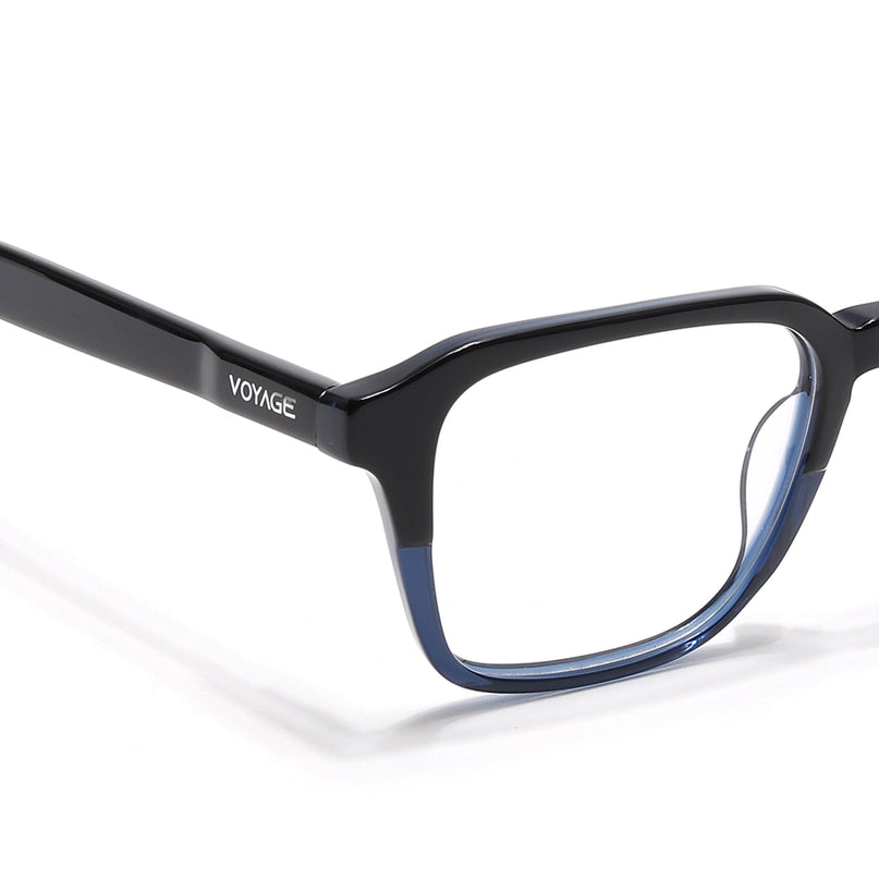 Voyage Select Black & Blue Square Eyeglasses for Men & Women - SLMG6486-C5