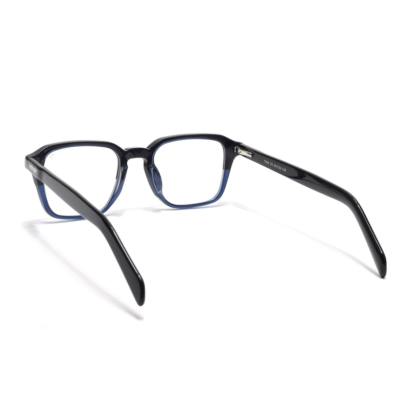 Voyage Select Black & Blue Square Eyeglasses for Men & Women - SLMG6486-C5
