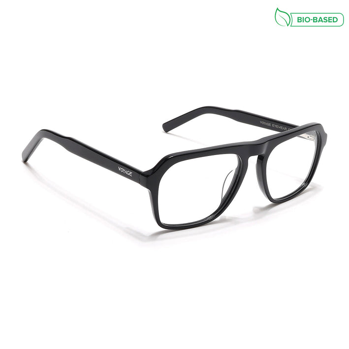 Voyage Select Shine Black Square Eyeglasses for Men & Women - SLMG6487-C1