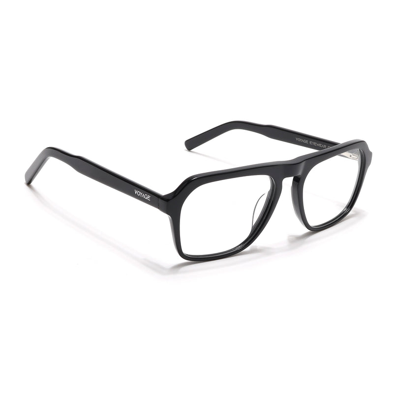 Voyage Select Shine Black Square Eyeglasses for Men & Women - SLMG6487-C1
