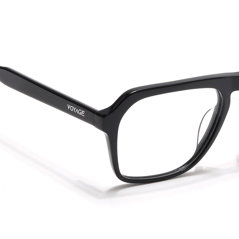 Voyage Select Shine Black Square Eyeglasses for Men & Women - SLMG6487-C1