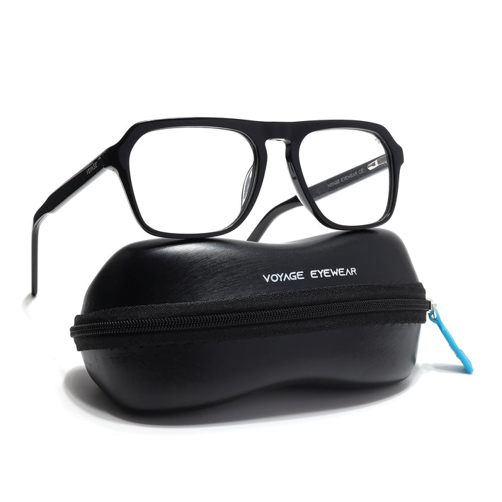 Voyage Select Shine Black Square Eyeglasses for Men & Women - SLMG6487-C1