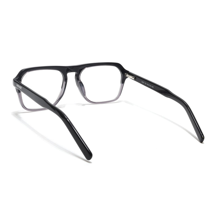 Voyage Select Black & Grey Square Eyeglasses for Men & Women - SLMG6488-C2