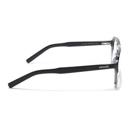 Voyage Select Black & Grey Square Eyeglasses for Men & Women - SLMG6488-C2