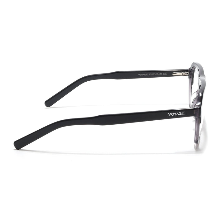 Voyage Select Black & Grey Square Eyeglasses for Men & Women - SLMG6488-C2