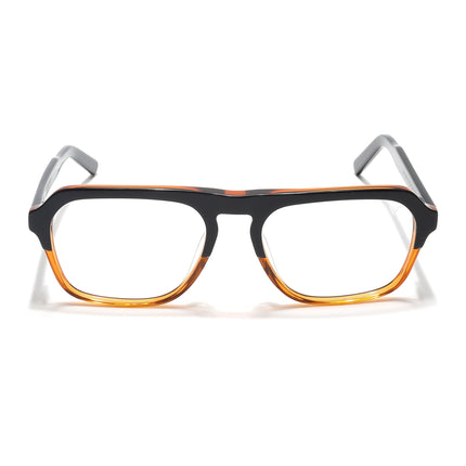 Voyage Select Black & Brown Square Eyeglasses for Men & Women - SLMG6489-C3