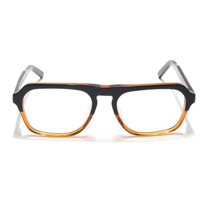 Voyage Select Black & Brown Square Eyeglasses for Men & Women - SLMG6489-C3