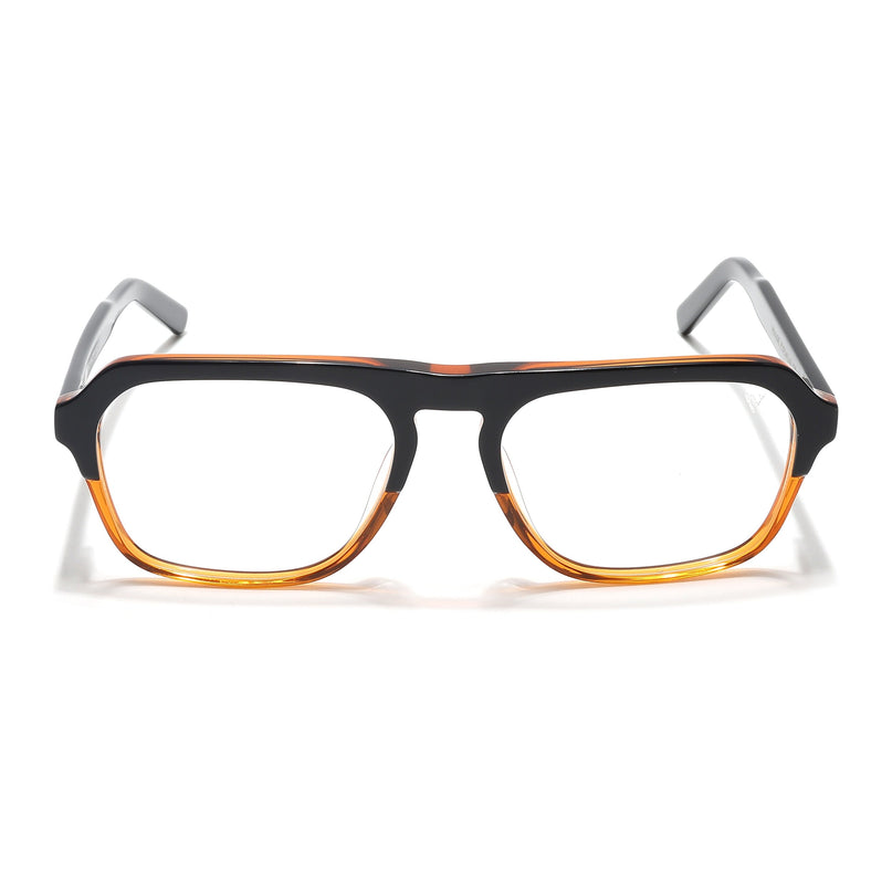 Voyage Select Black & Brown Square Eyeglasses for Men & Women - SLMG6489-C3
