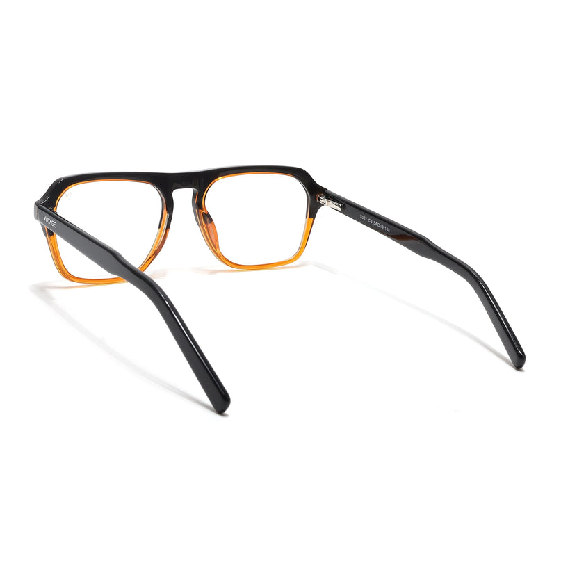 Voyage Select Black & Brown Square Eyeglasses for Men & Women - SLMG6489-C3