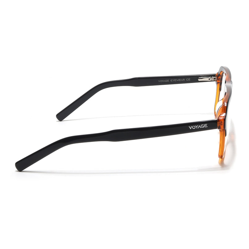 Voyage Select Black & Brown Square Eyeglasses for Men & Women - SLMG6489-C3