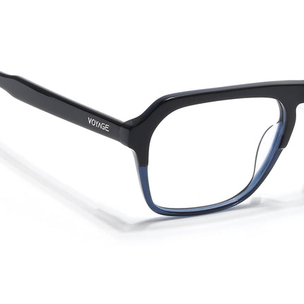 Voyage Select Black & Blue Square Eyeglasses for Men & Women - SLMG6490-C4