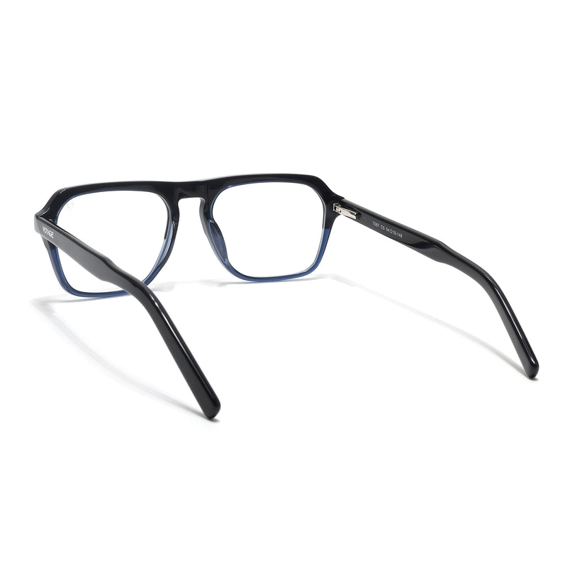 Voyage Select Black & Blue Square Eyeglasses for Men & Women - SLMG6490-C4