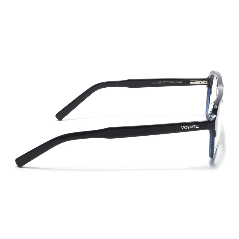 Voyage Select Black & Blue Square Eyeglasses for Men & Women - SLMG6490-C4