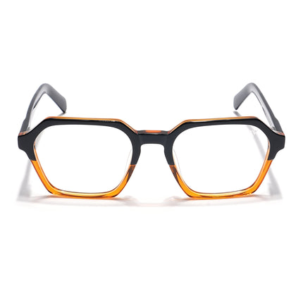 Voyage Visionary Black & Brown Square Eyeglasses for Men & Women - SLMG6411-C1
