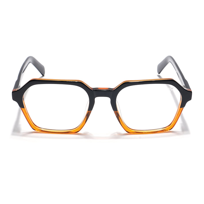 Voyage Visionary Black & Brown Square Eyeglasses for Men & Women - SLMG6411-C1