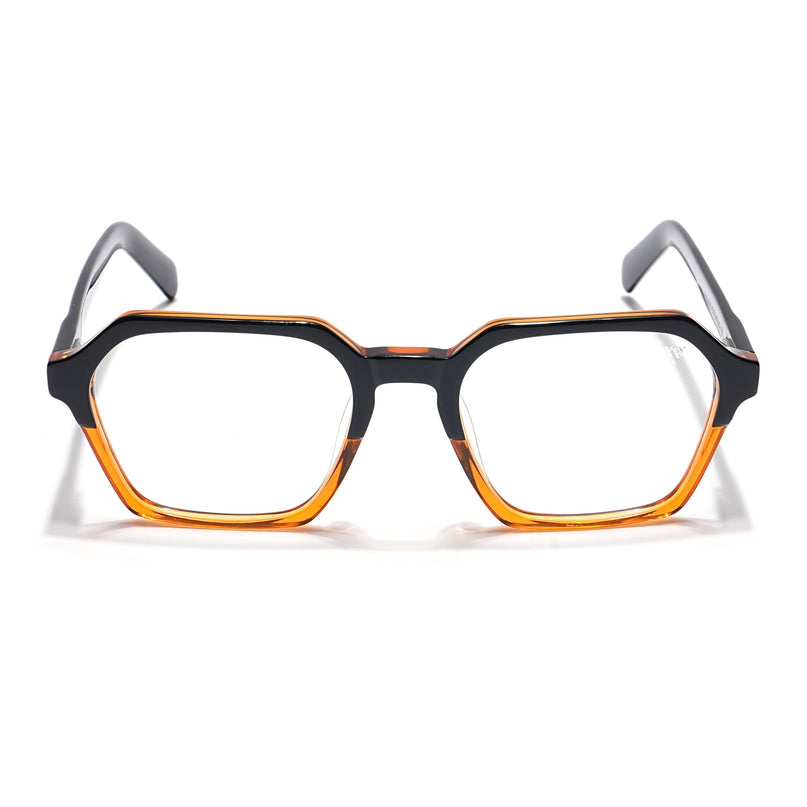 Voyage Visionary Black & Brown Square Eyeglasses for Men & Women - SLMG6411-C1