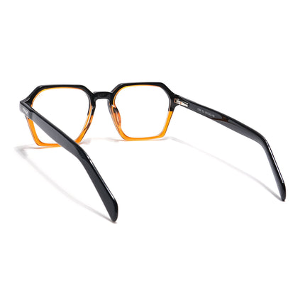 Voyage Visionary Black & Brown Square Eyeglasses for Men & Women - SLMG6411-C1