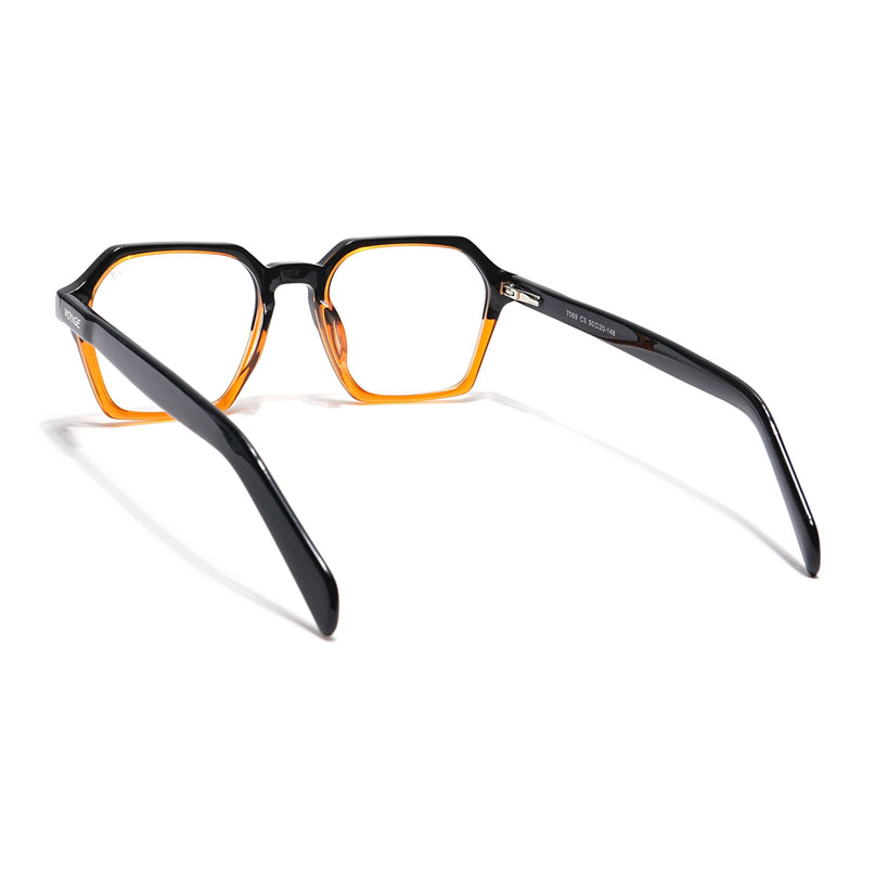Voyage Visionary Black & Brown Square Eyeglasses for Men & Women - SLMG6411-C1