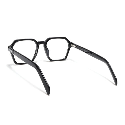 Voyage Glaze Shine Black Square Acetate Eyeglasses for Men & Women - SLMG6491-C1