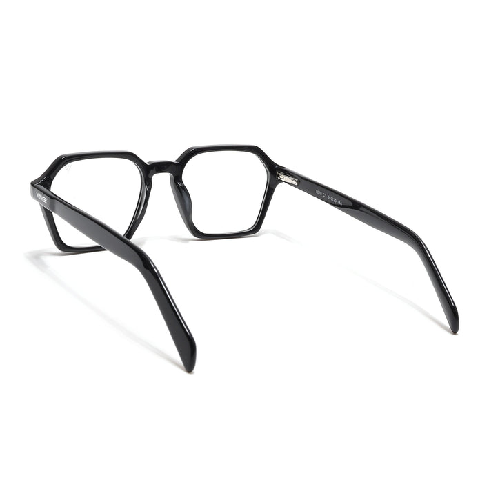 Voyage Glaze Shine Black Square Acetate Eyeglasses for Men & Women - SLMG6491-C1