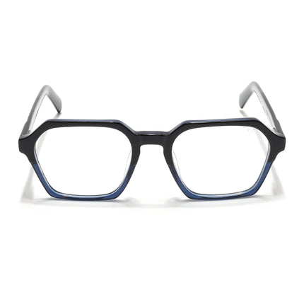 Voyage Glaze Black & Blue Square Acetate Eyeglasses for Men & Women - SLMG6493-C3