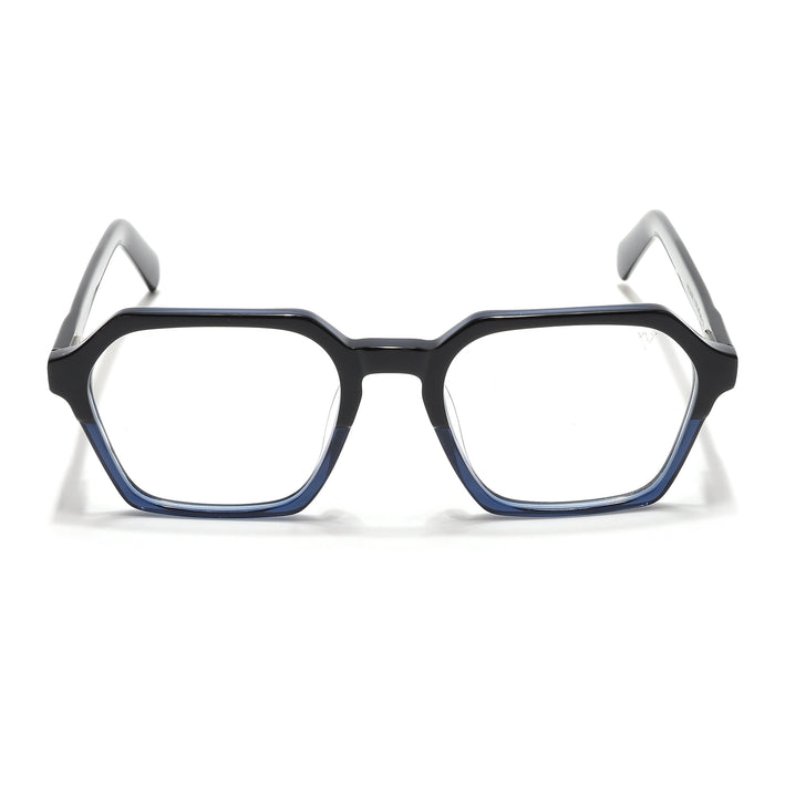 Voyage Glaze Black & Blue Square Acetate Eyeglasses for Men & Women - SLMG6493-C3