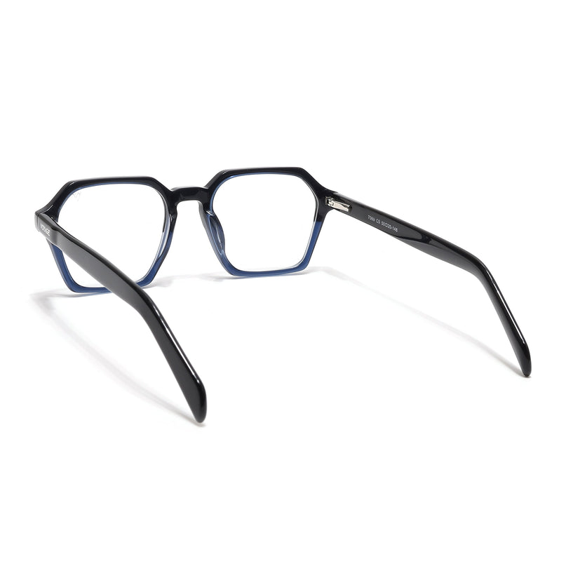 Voyage Glaze Black & Blue Square Acetate Eyeglasses for Men & Women - SLMG6493-C3