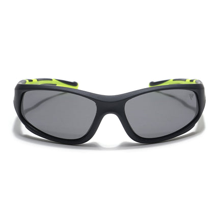 Wrap Around Polarized Sunglasses for Kids -6 yrs To 12 yrs (Black Lens | Black Frame - PMG5903)
