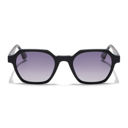 Wayfarer Polarized Sunglasses for Men & Women (Grey & Clear Lens | Black Frame - PMG7283)