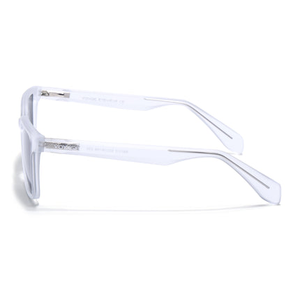 Round Polarized Sunglasses for Men & Women (Black Lens | Transparent Frame - PMG7284)