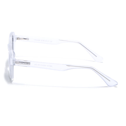 Rectangle Polarized Sunglasses for Men & Women (Black Lens | Transparent Frame - PMG7293)