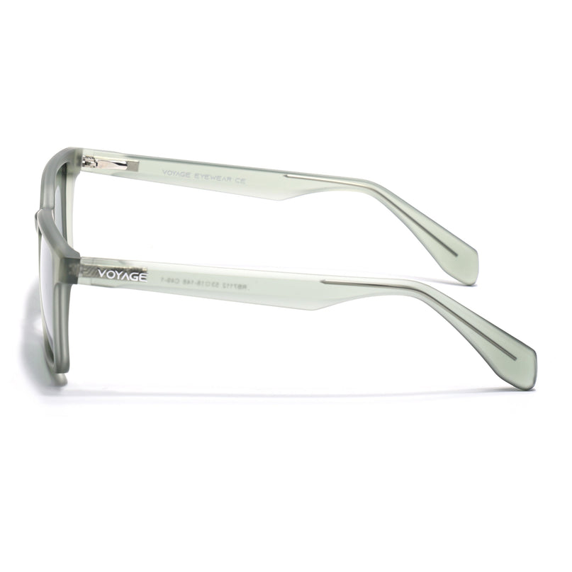 Rectangle Polarized Sunglasses for Men & Women (Green Lens | Green Frame - PMG7297)