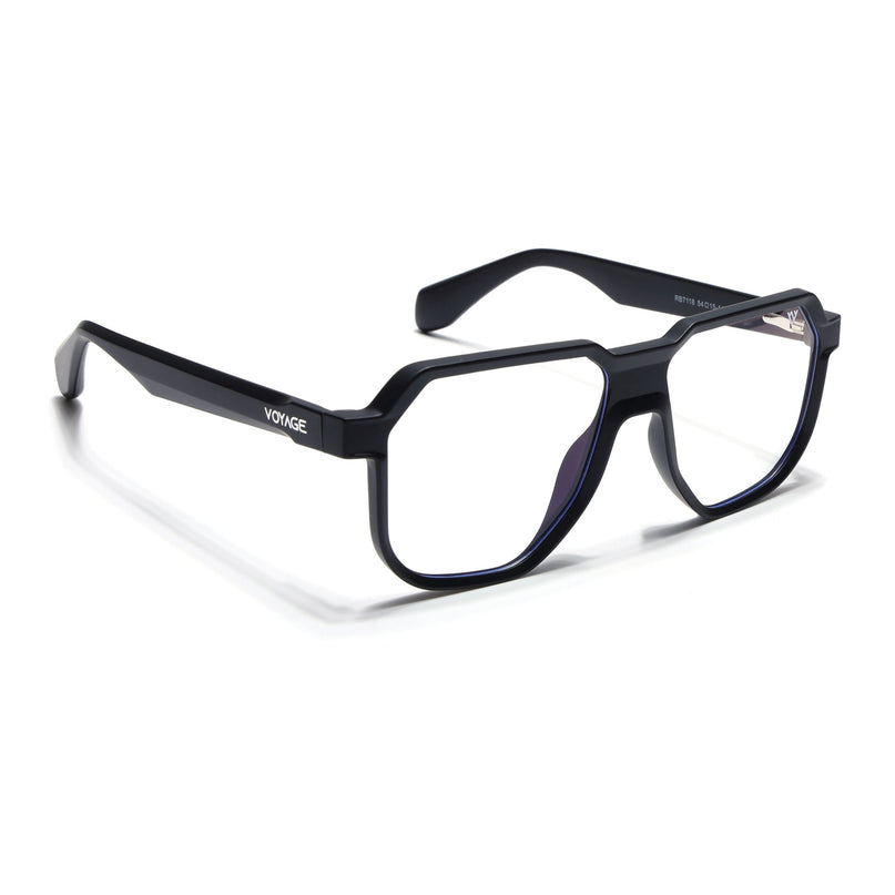 Prizm | Black Hexagonal Eyeglasses for Men & Women (FMG6718-C1)