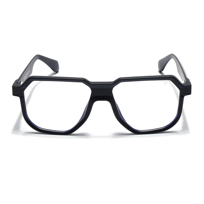 Prizm | Black Hexagonal Eyeglasses for Men & Women (FMG6718-C1)