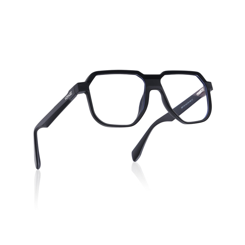 Prizm | Black Hexagonal Eyeglasses for Men & Women (FMG6718-C1)