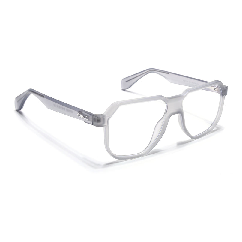 Prizm | Light Grey Hexagonal Eyeglasses for Men & Women (FMG6720-C3)