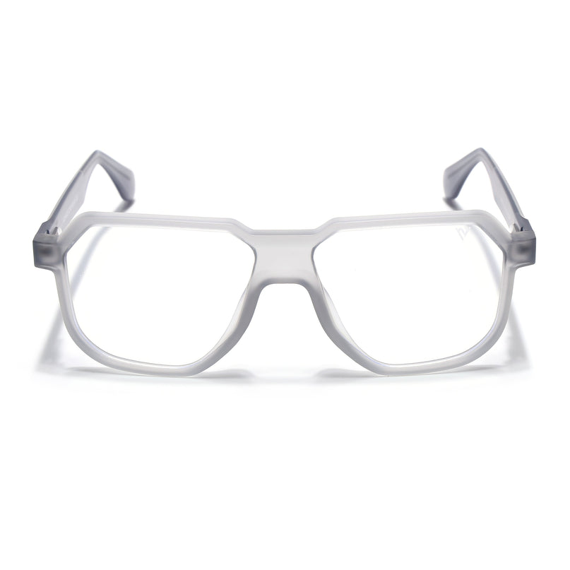 Prizm | Light Grey Hexagonal Eyeglasses for Men & Women (FMG6720-C3)