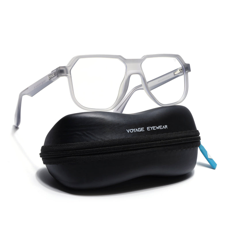 Prizm | Light Grey Hexagonal Eyeglasses for Men & Women (FMG6720-C3)