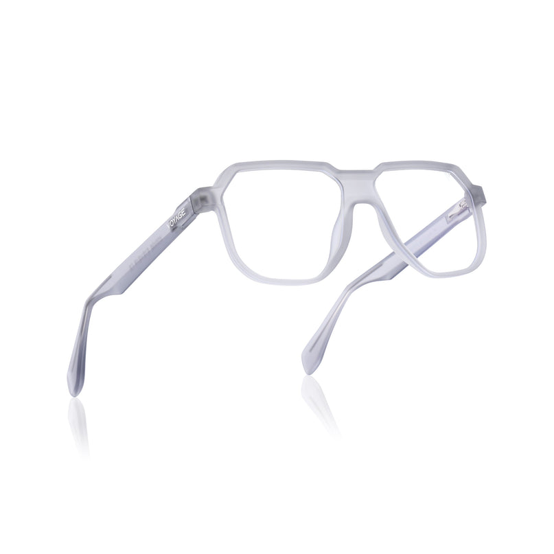 Prizm | Light Grey Hexagonal Eyeglasses for Men & Women (FMG6720-C3)