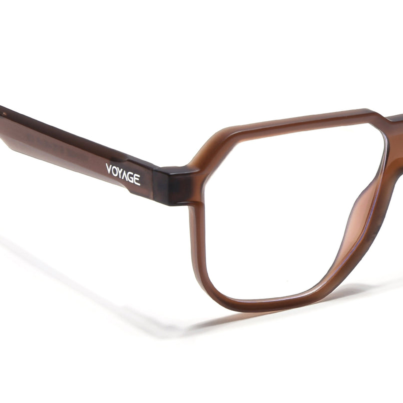 Prizm | Brown Hexagonal Eyeglasses for Men & Women (FMG6721-C4)