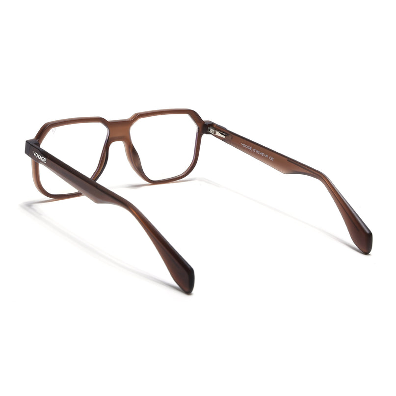 Prizm | Brown Hexagonal Eyeglasses for Men & Women (FMG6721-C4)