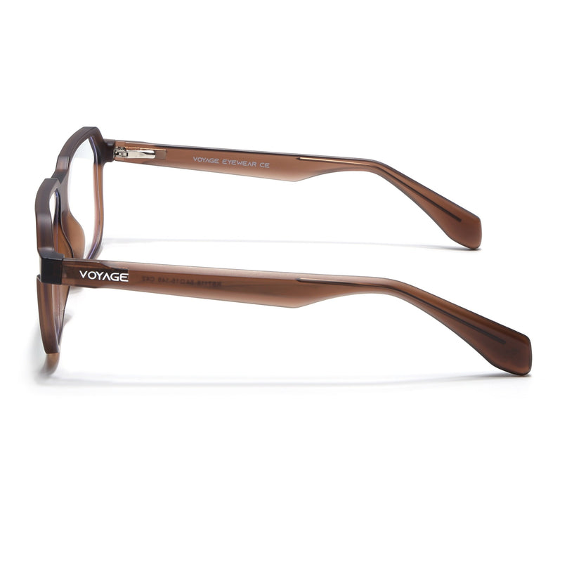 Prizm | Brown Hexagonal Eyeglasses for Men & Women (FMG6721-C4)