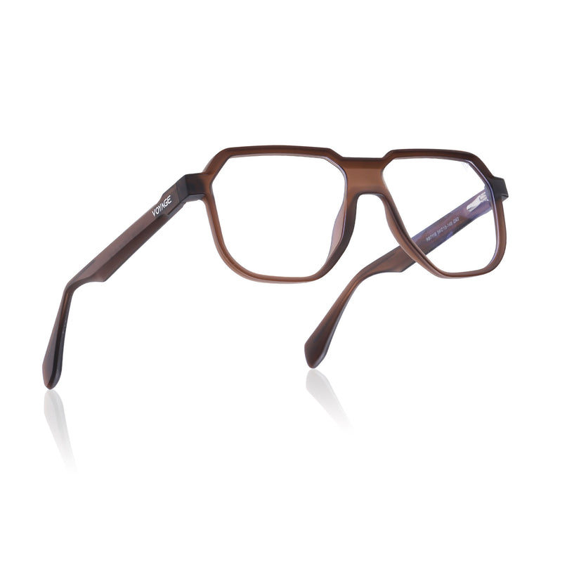 Prizm | Brown Hexagonal Eyeglasses for Men & Women (FMG6721-C4)