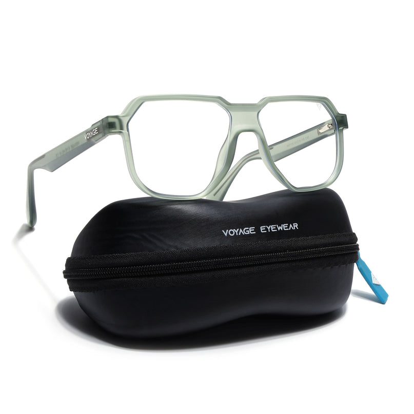 Prizm | Olive Hexagonal Eyeglasses for Men & Women (FMG6724-C7)