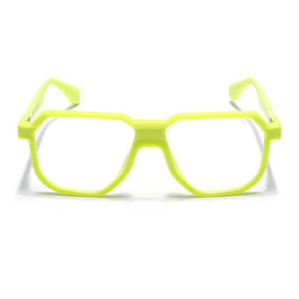 Prizm | Neon Yellow Hexagonal Eyeglasses for Men & Women (FMG6725-C8)